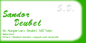 sandor deubel business card